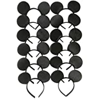 Carnavalife Pack 12 Diademas de Orejas de Mouse Ratón Minnie y Mickey con Puntos Blancos- Fiestas de disfraz para…